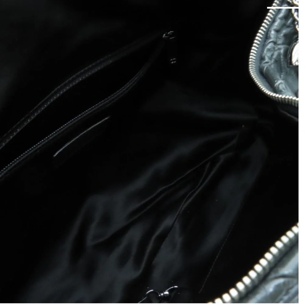 💎 CHANEL 💎 RARE CROISSANT ZIPPER CLOSURE REAL LEATHER - Picture 5 of 12